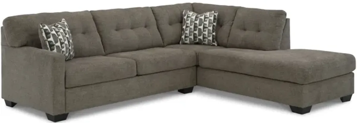 Lavon Sectional with Right Chaise - Chocolate