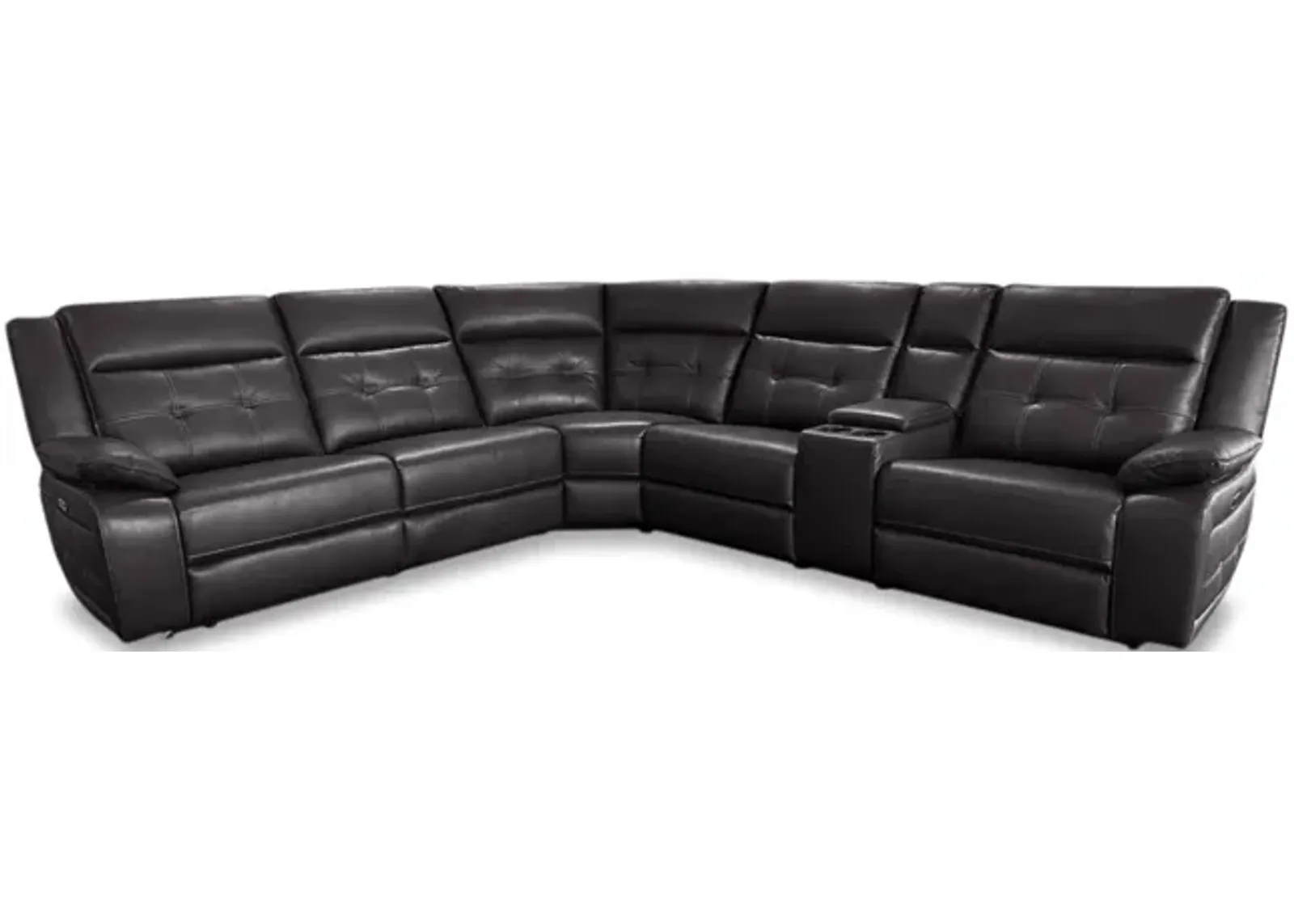 Kelso 6 Piece Leather Power Reclining Sectional