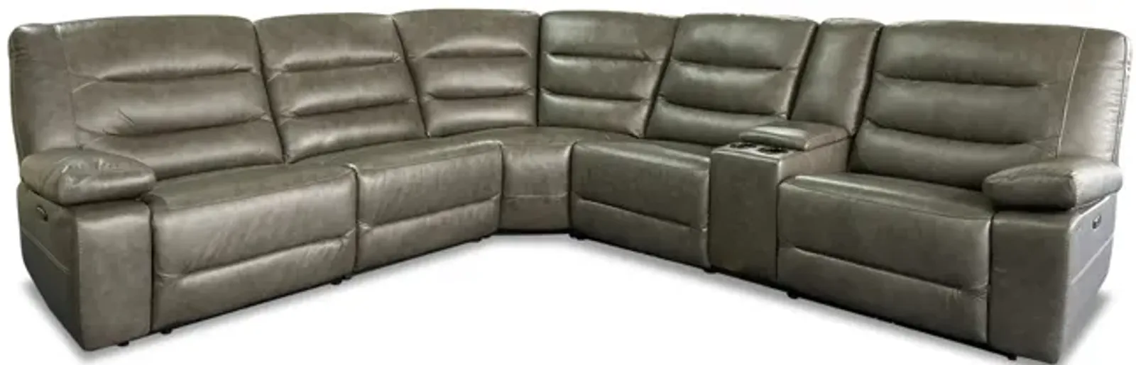 Donna 6 Piece Leather Power Reclining Sectional