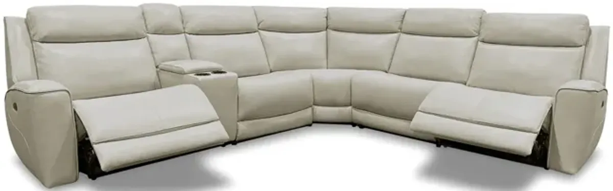 Fenton Leather Power Reclining Sectional