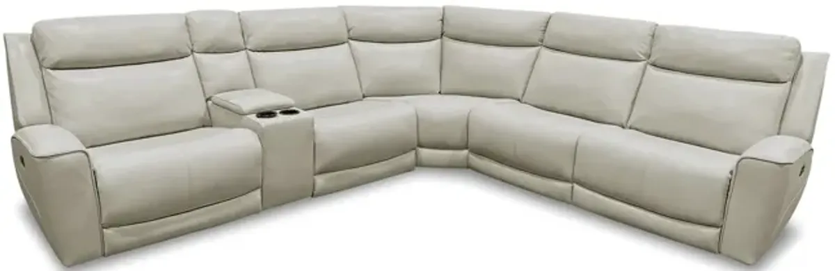 Fenton Leather Power Reclining Sectional