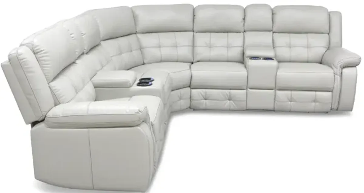 Zenith Power Reclining Sectional - Grey