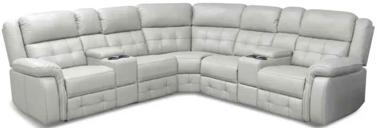 Zenith 3 Piece Power Reclining Sectional - Grey