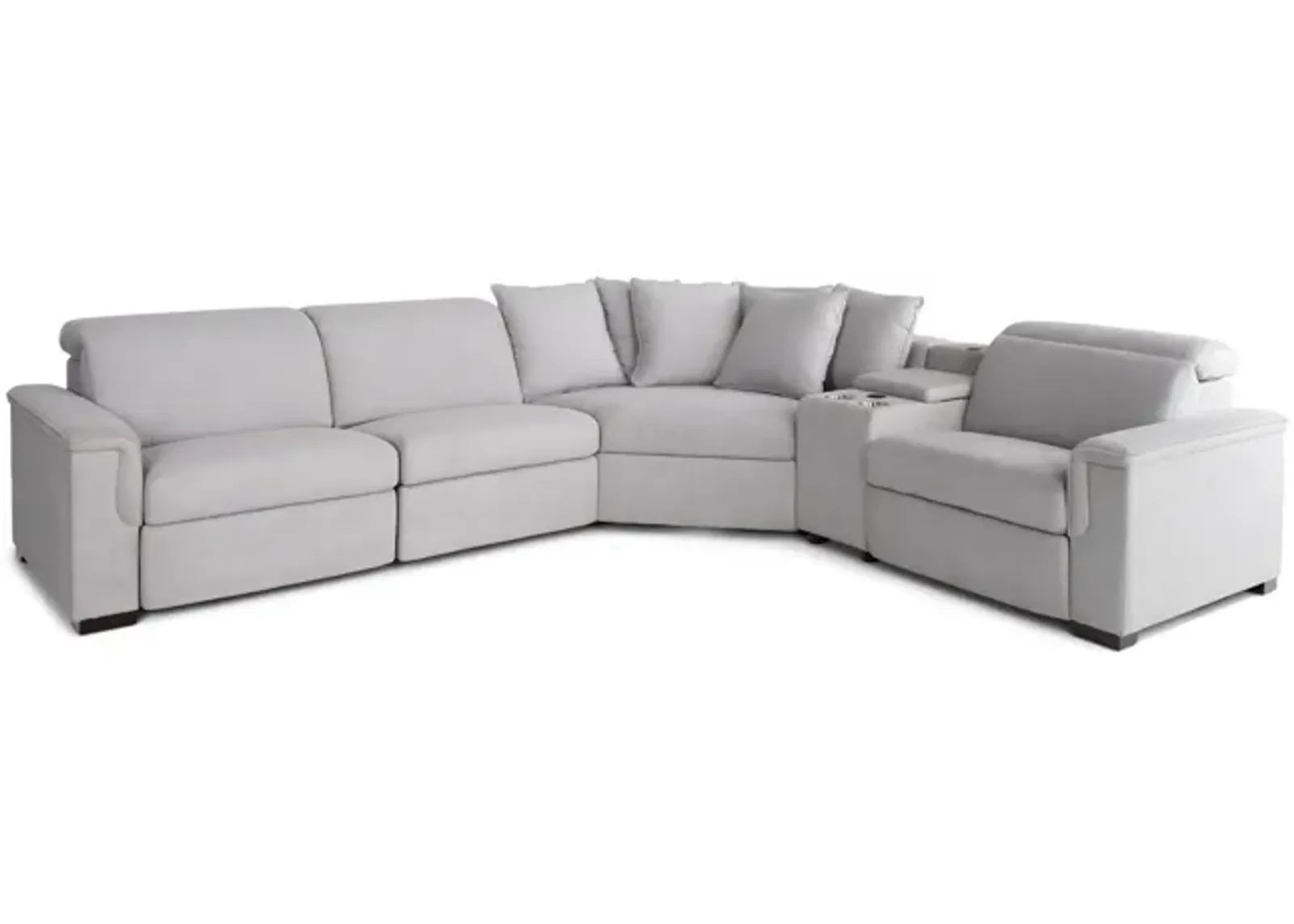 Lexi II 5p Piece Sectional With Armless Recliner