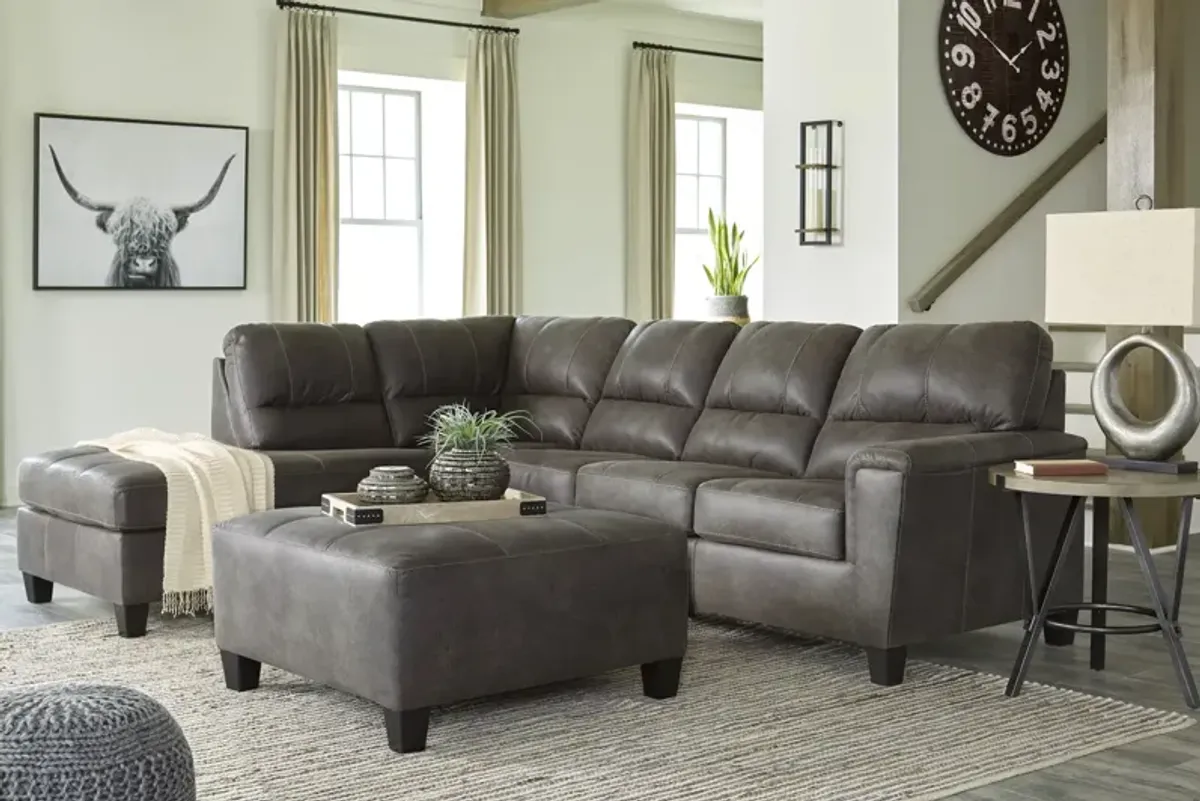 Kiri Sectional Left Chaise - Smoke