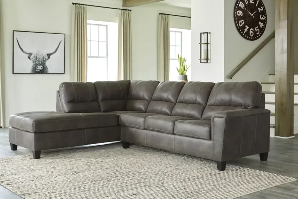 Kiri Sleeper Sectional Left Chaise - Smoke