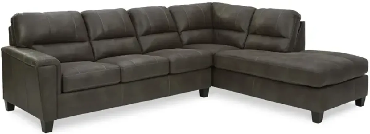 Kiri Sectional Right Chaise - Smoke