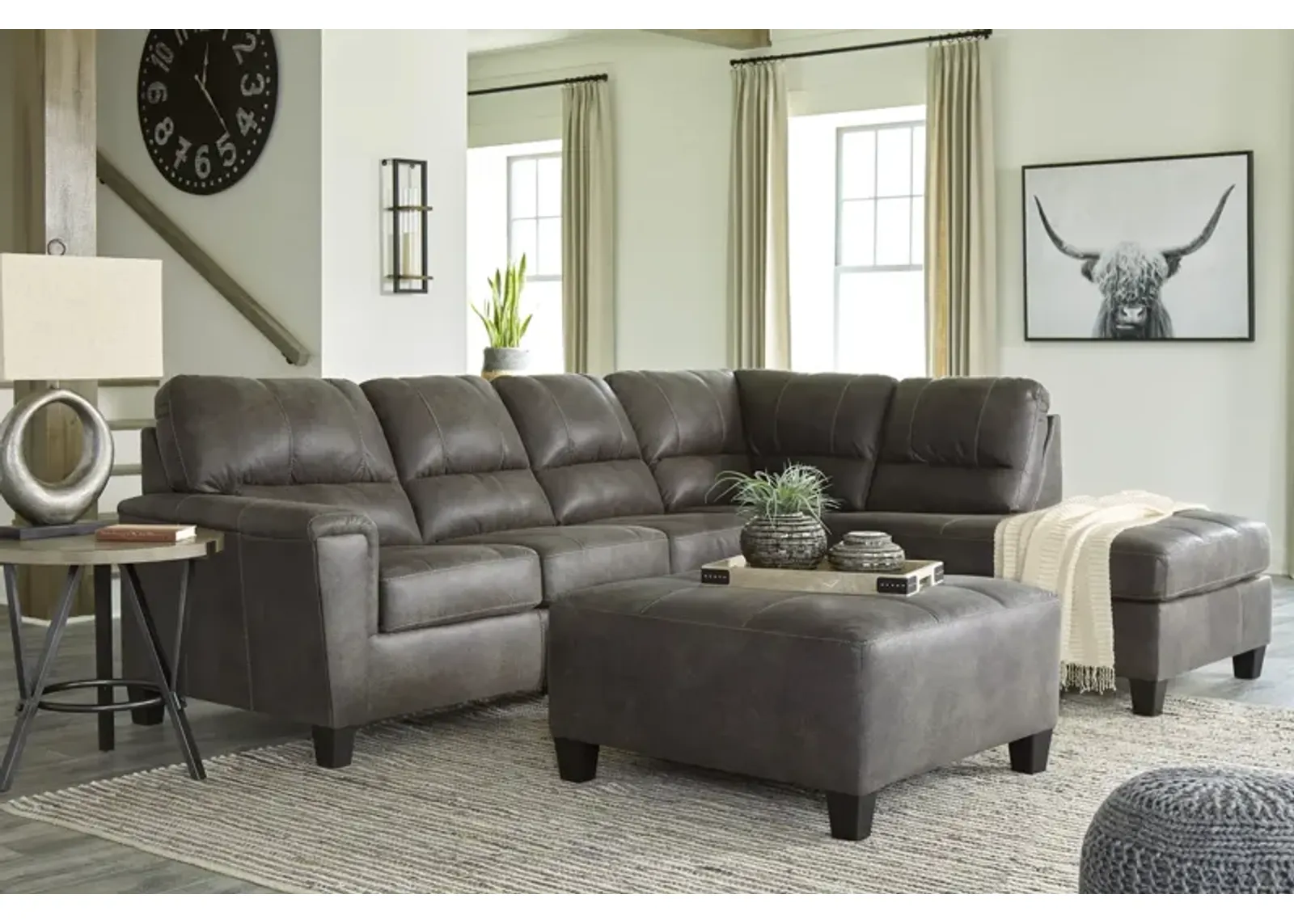 Kiri Sleeper Sectional Right Chaise - Smoke