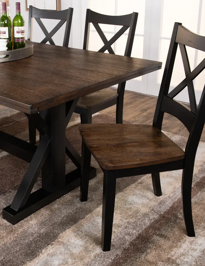 Lexington Table With 4 Chairs And Bench - Black