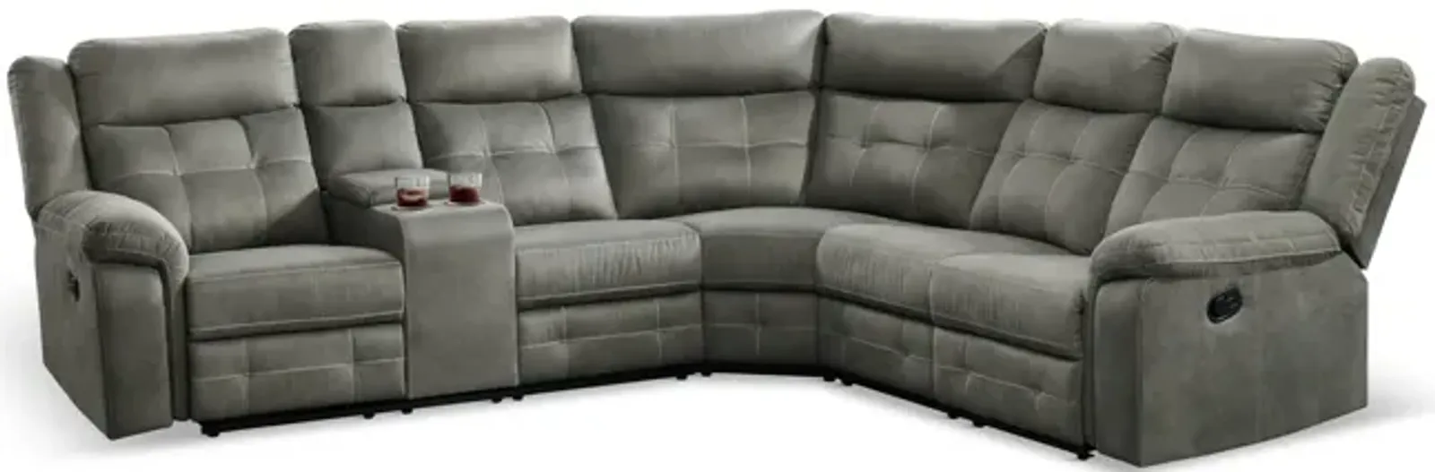 Hector Reclining Sectional - Grey