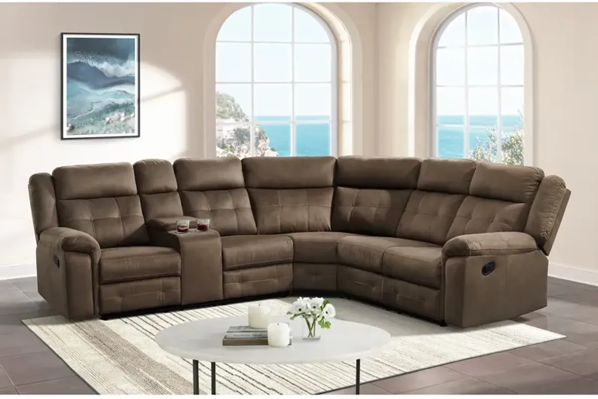 Hector Reclining Sectional - Brown