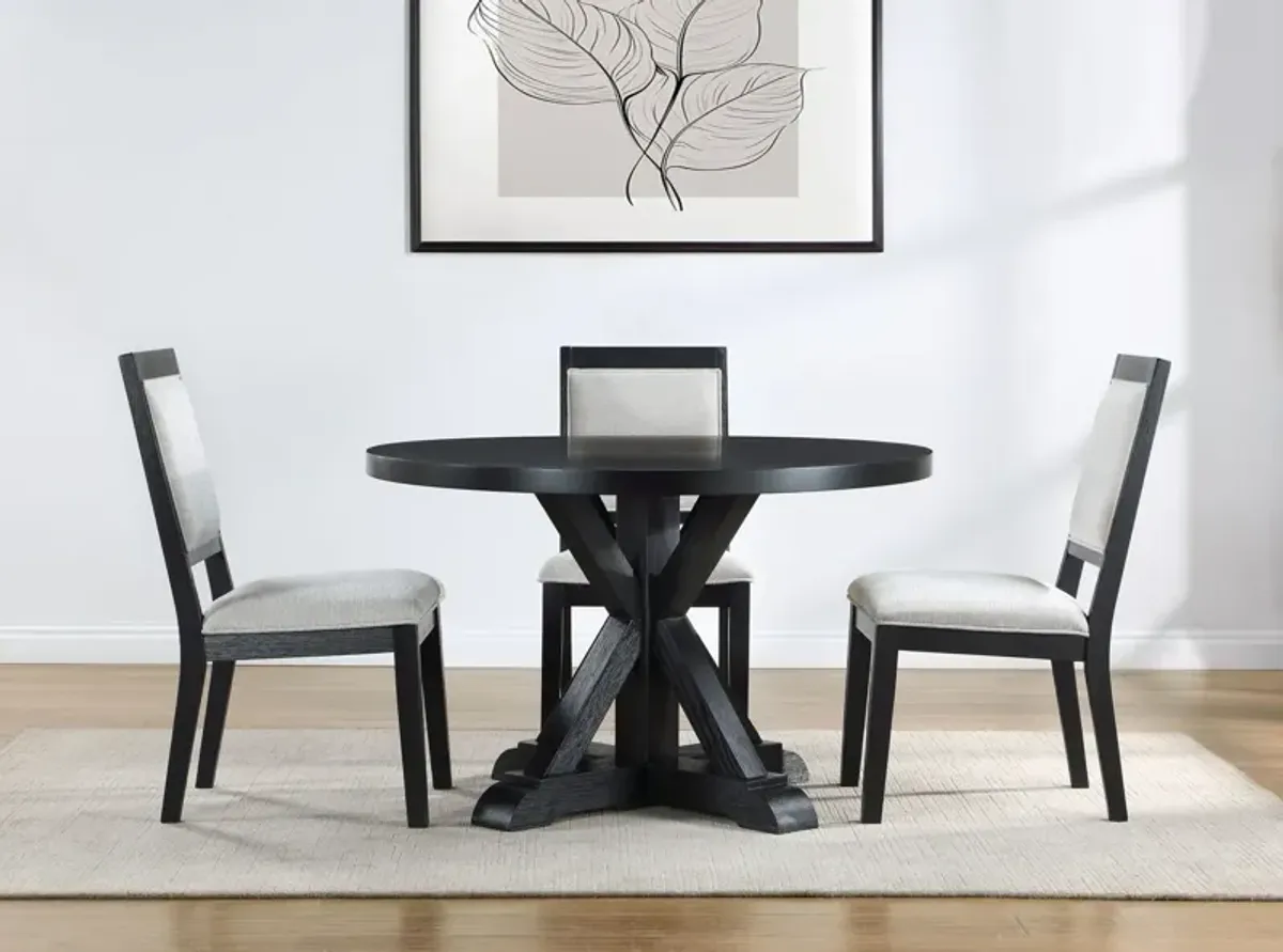 Molly Black Dining Table With 4 Chairs