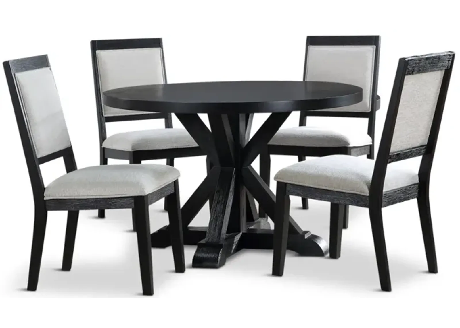 Molly Black Dining Table With 4 Chairs