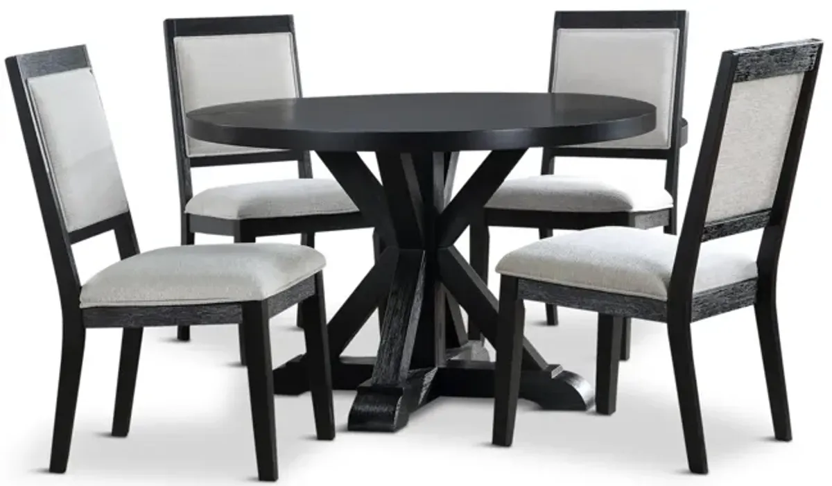 Molly Black Dining Table With 4 Chairs