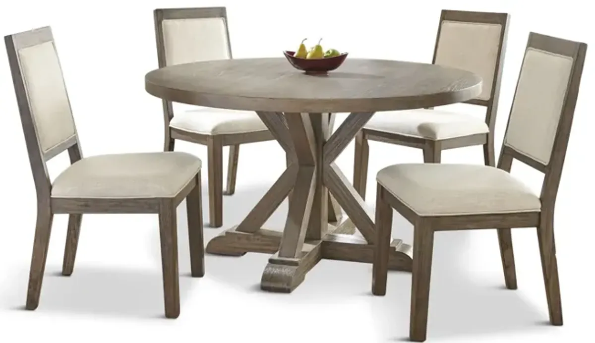 Molly Gray Dining Table With 4 Chairs