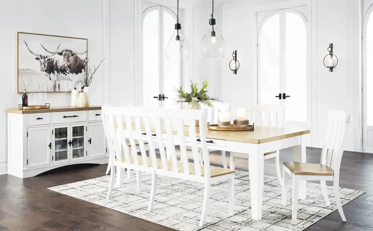 Buena Vista Dining Table With 4 Chairs And Bench