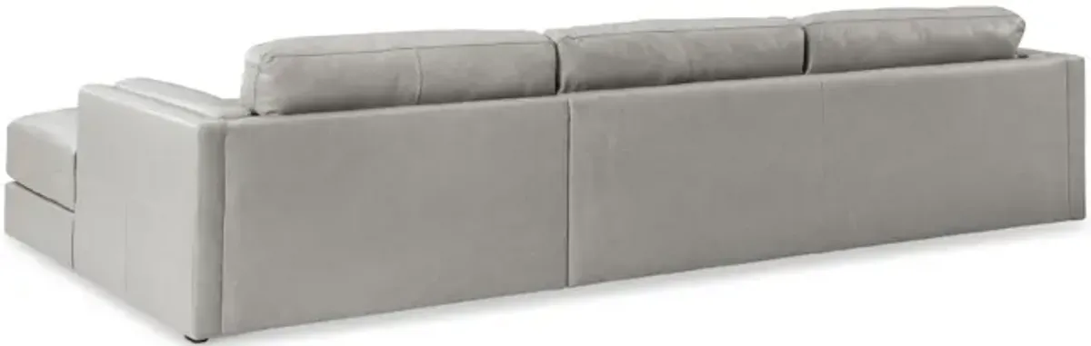 Raya Leather Sectional - Right Chaise