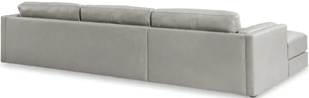 Raya Leather Sectional - Right Chaise