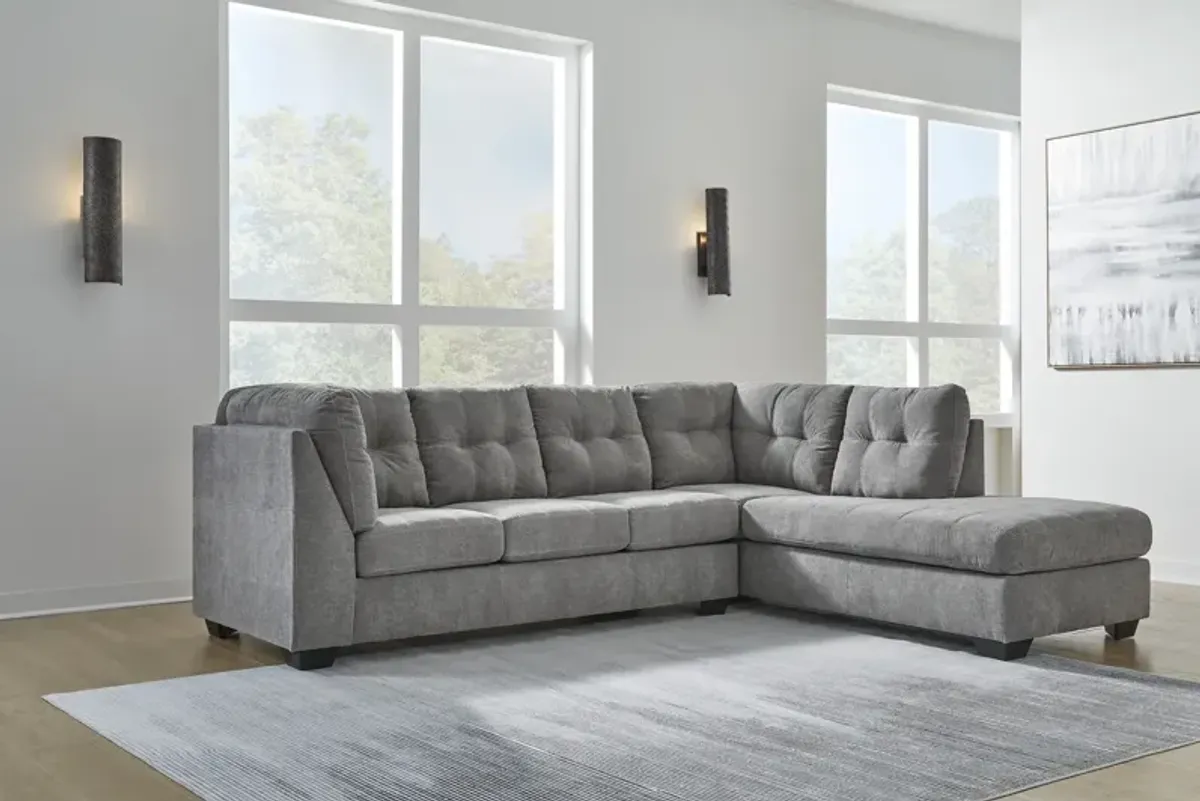 Cassidy Sectional With Right Facing Chaise - Gray