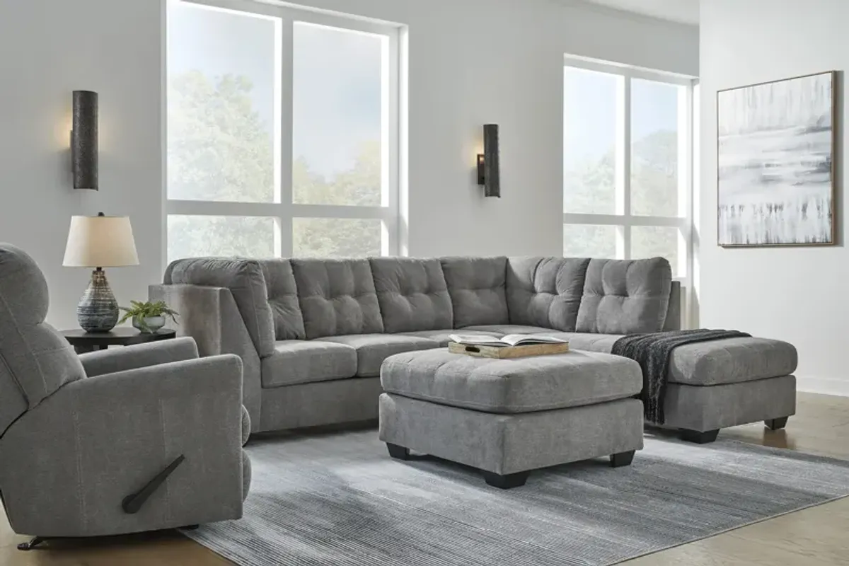 Cassidy Sectional With Right Facing Chaise - Gray