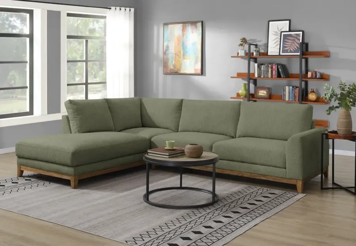 Madison Sectional With Left Chaise - Olivine