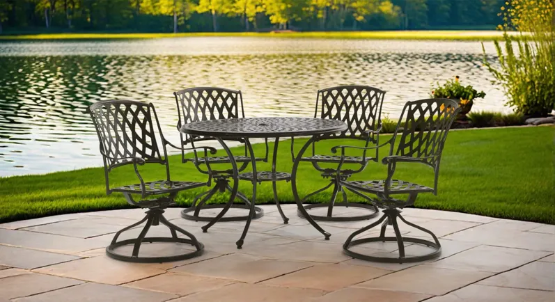 Bellmore II 5 Piece Patio Dining Set