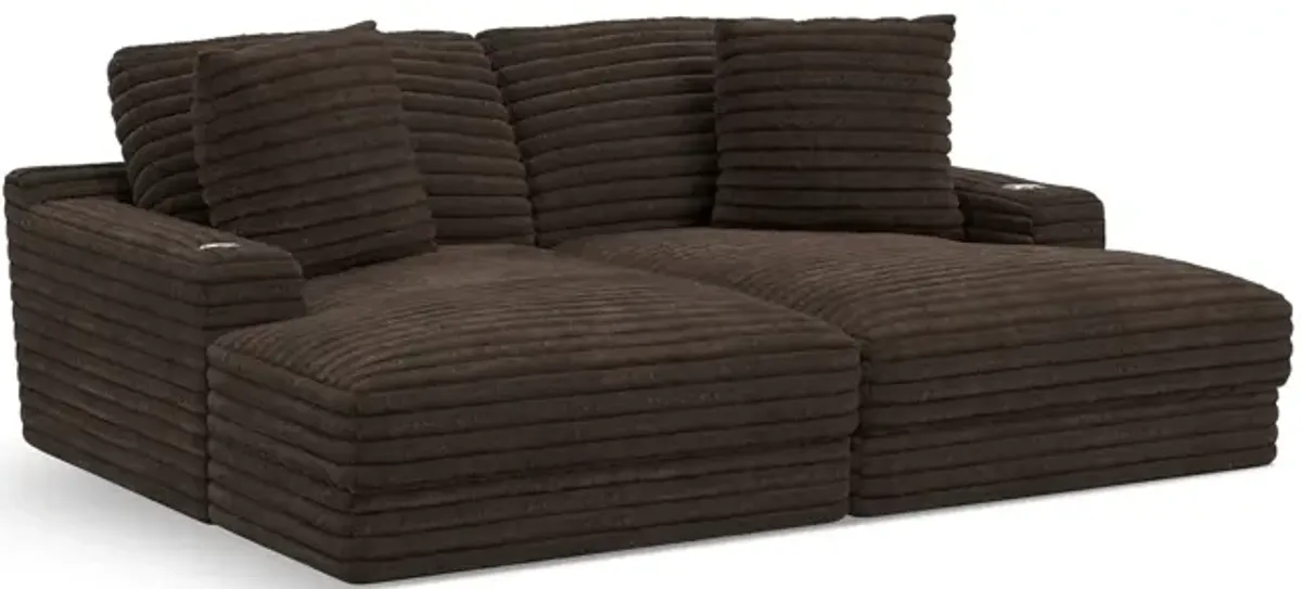 Portia Sectional - Chocolate