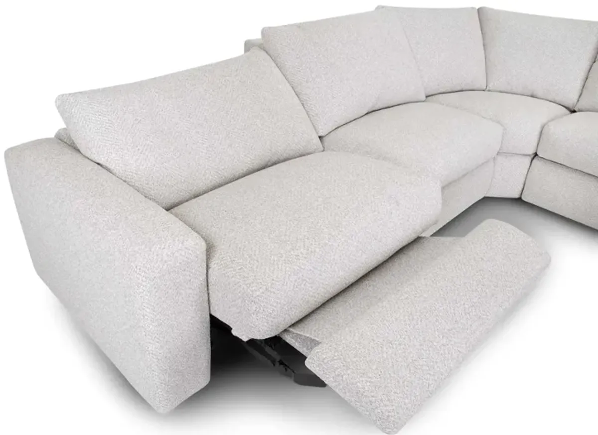 Toronto 5 Piece Power Reclining Sectional - Oyster