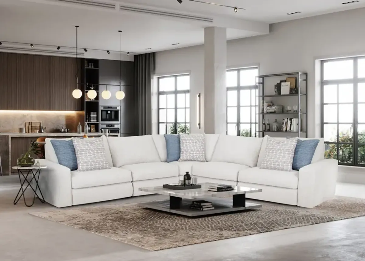 Toronto 5 Piece Power Reclining Sectional - Oyster