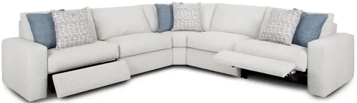 Toronto 5 Piece Power Reclining Sectional - Oyster