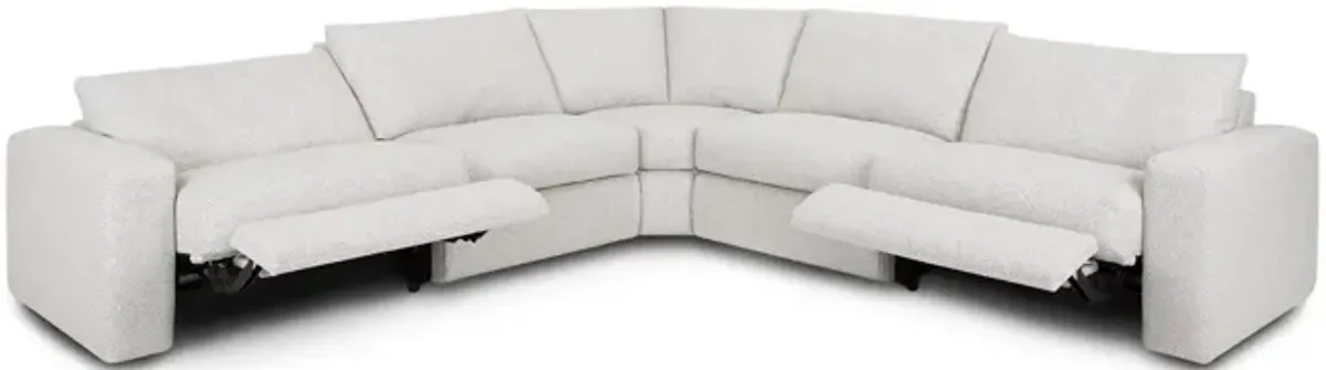 Toronto 5 Piece Power Reclining Sectional - Oyster