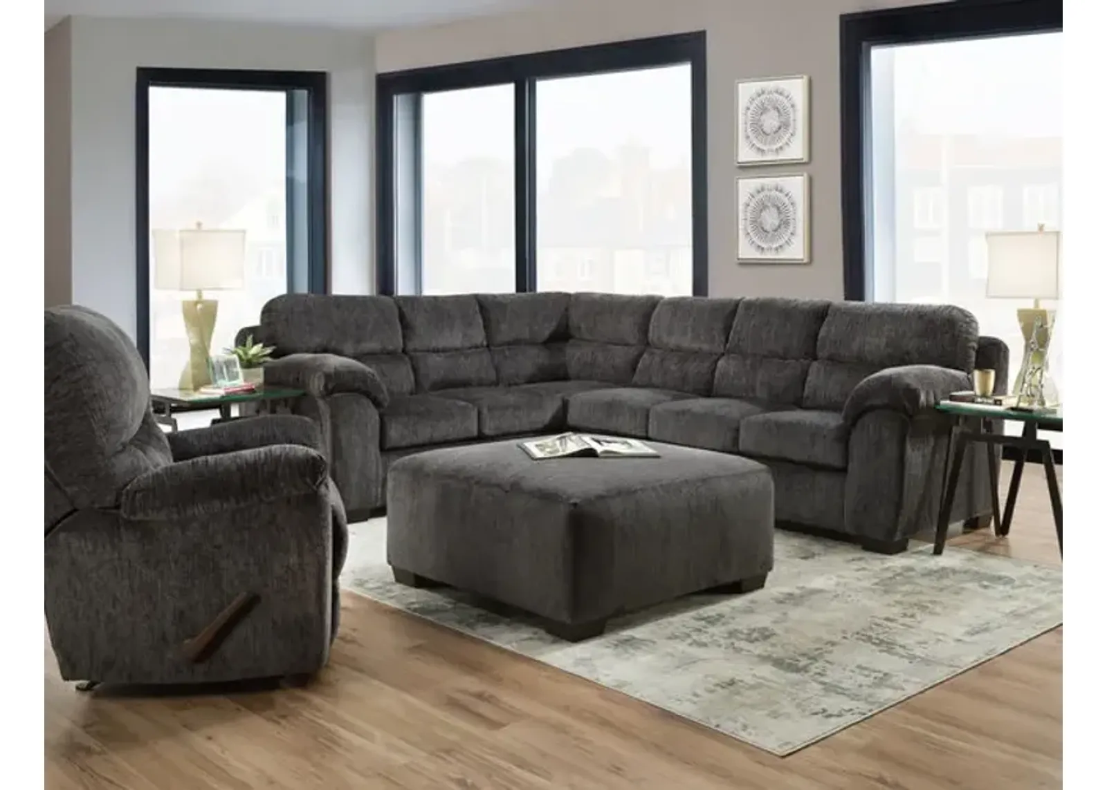 Emma Sectional - Charcoal