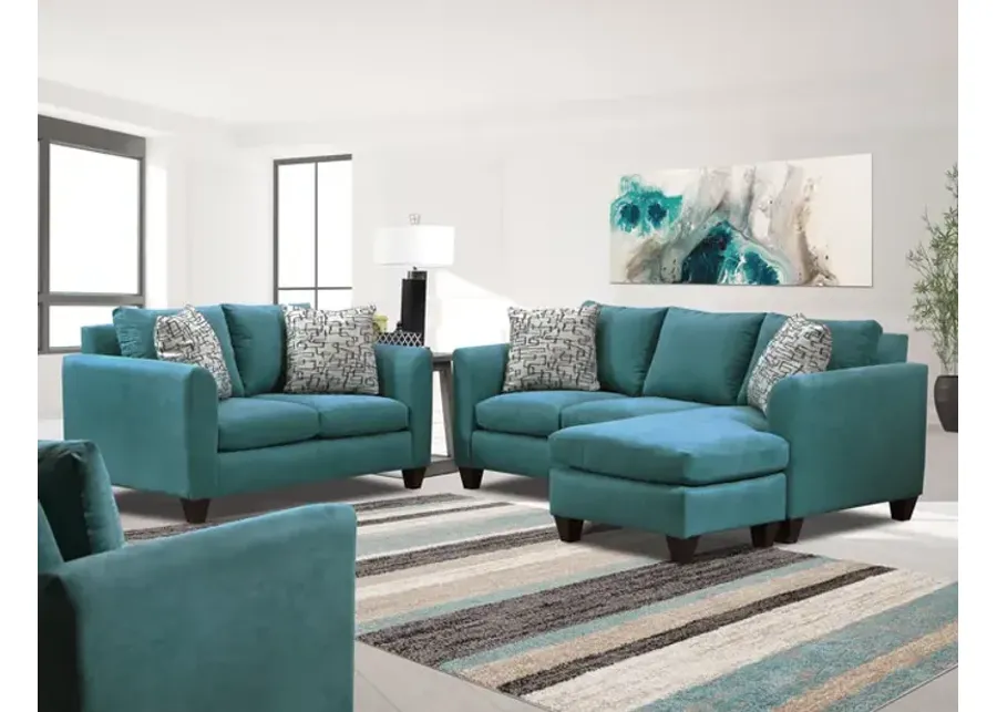 Sylvie Sofa With Chaise And Loveseat Set