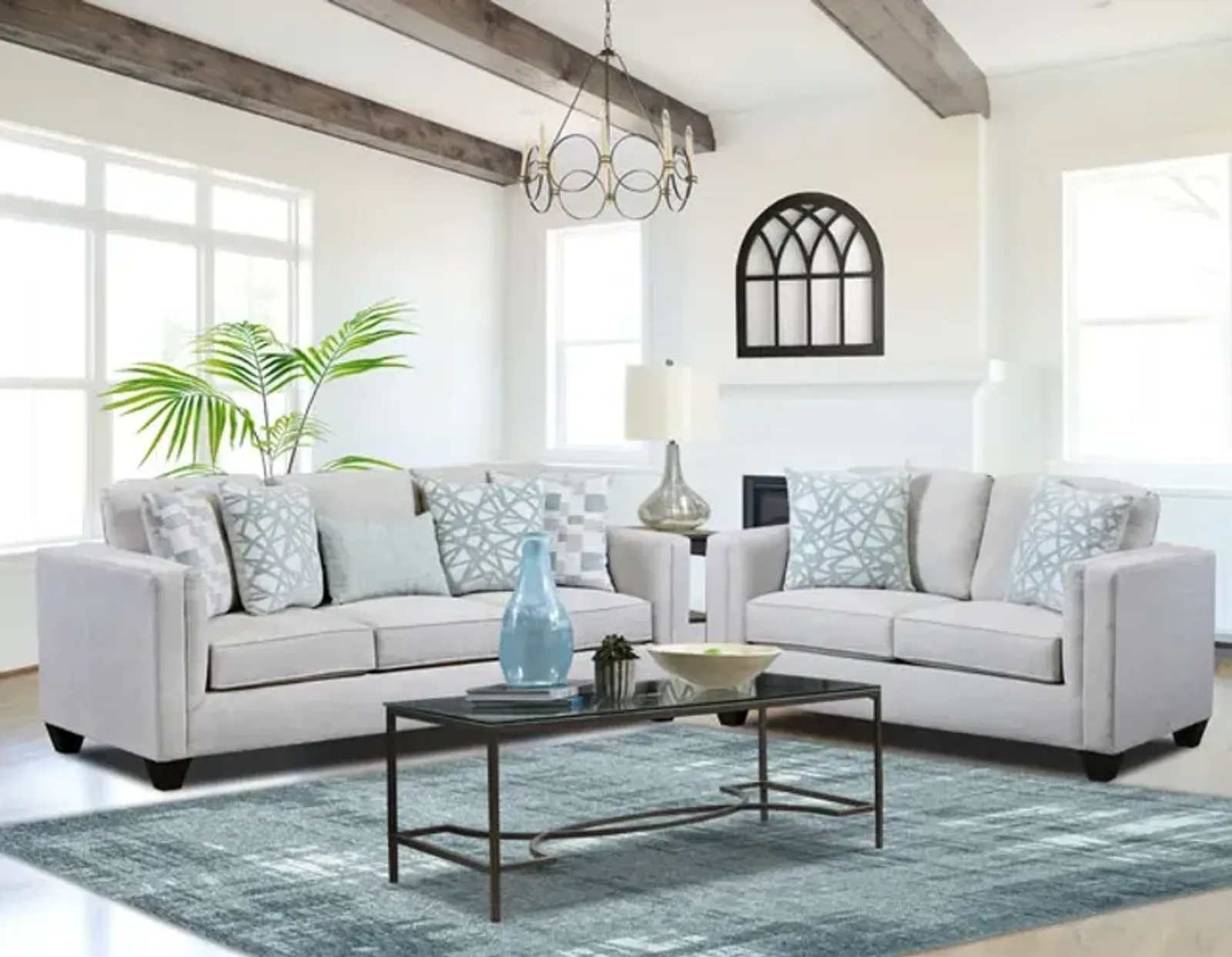 Aurora Sofa And Loveseat Set - Winter