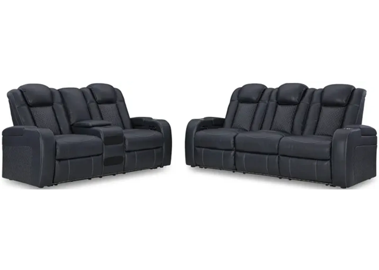 Astro Sofa And Loveseat Set - Sapphire