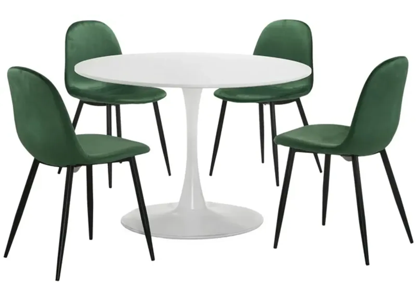 Harvey Table With 4 Ivy Green Chairs