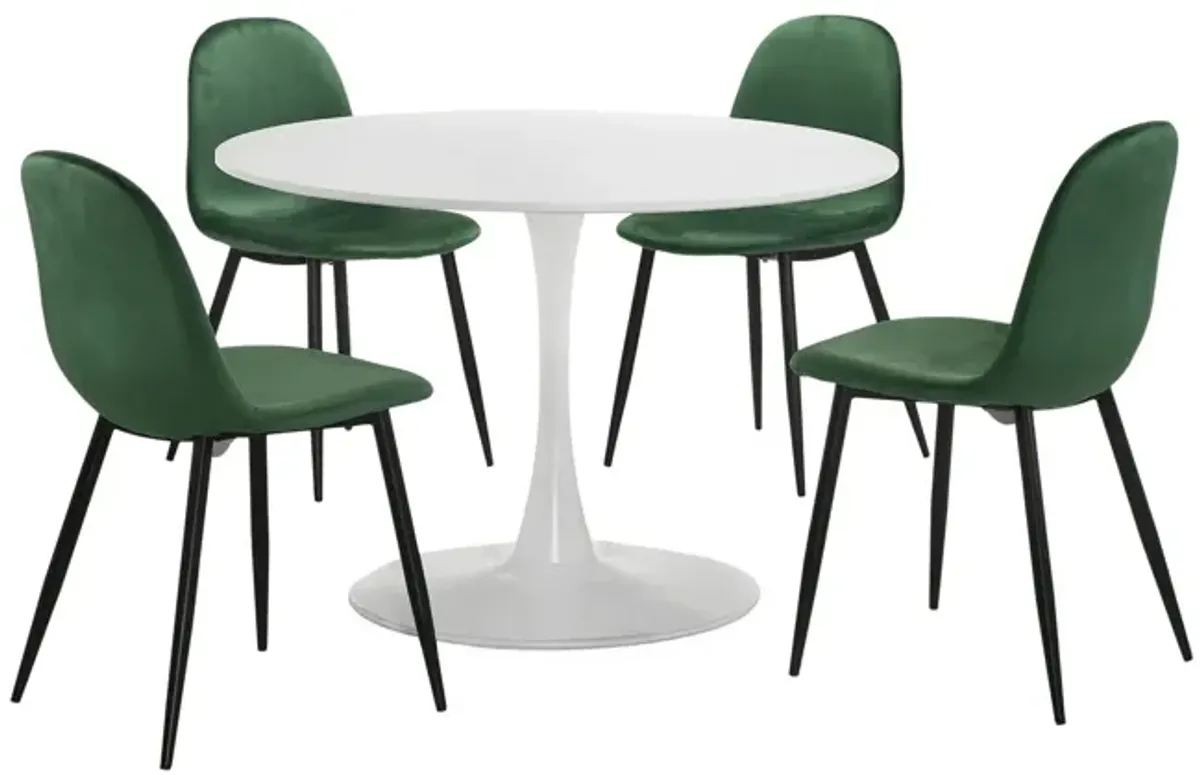 Harvey Table With 4 Ivy Green Chairs