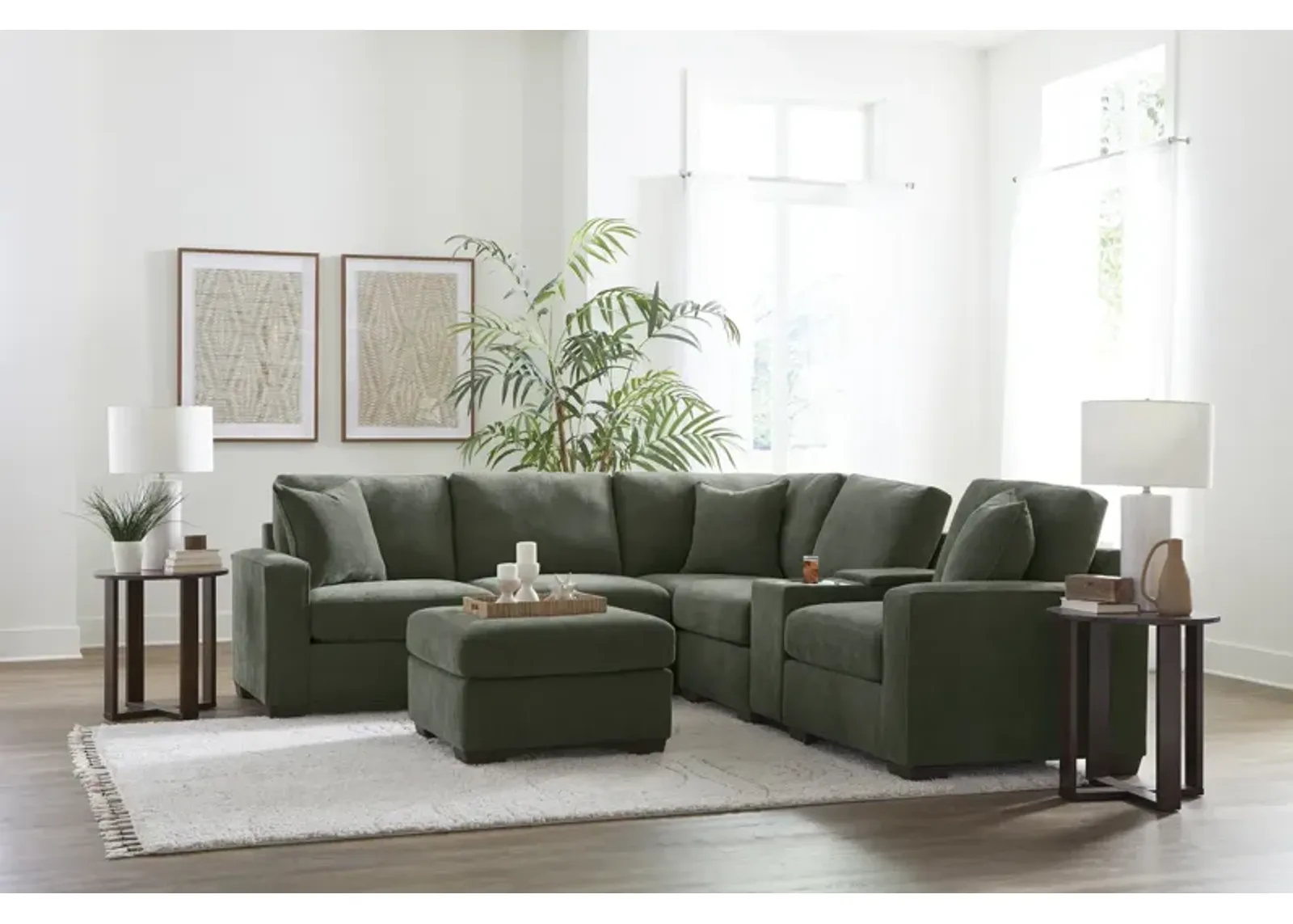 Knox 6 Piece Modular Sectional - Forest