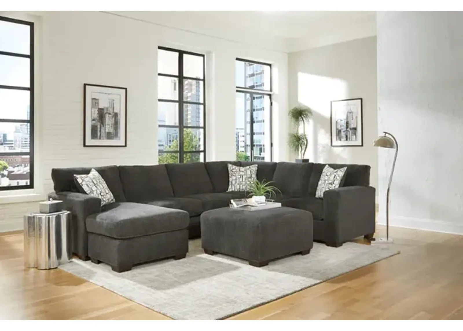 Crew Sectional with Left Chaise - Charcoal