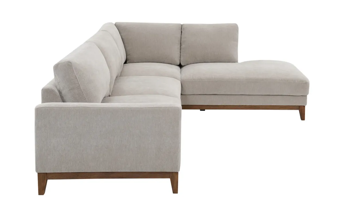 Madison Sectional With Right Chaise - Aluminum