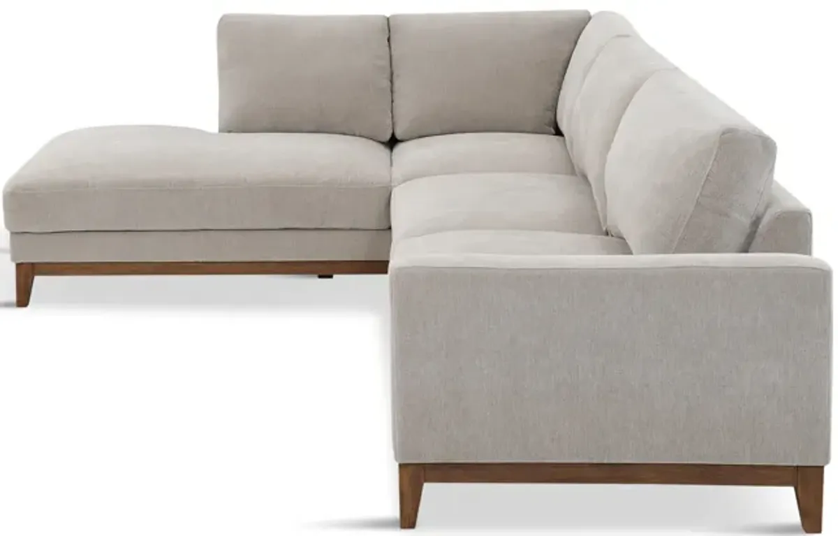 Madison Sectional With Left Chaise - Aluminum