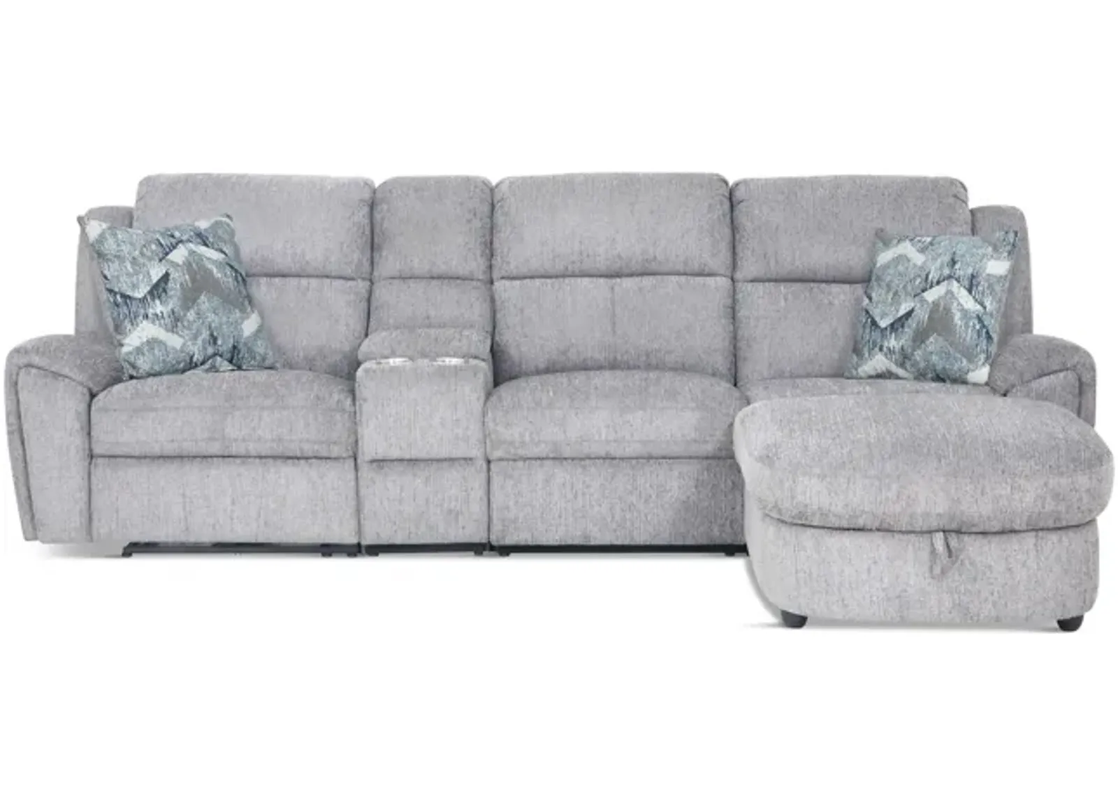 Maya 4 Piece Power Reclining Sectional with Right Chaise- 