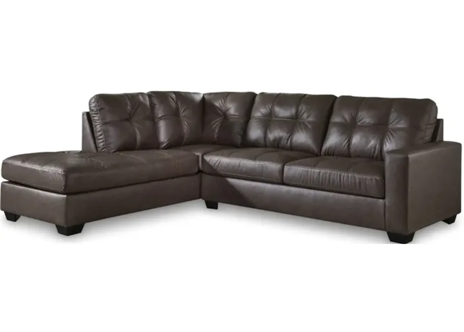 Harold Sectional with Left Chaise - Umber