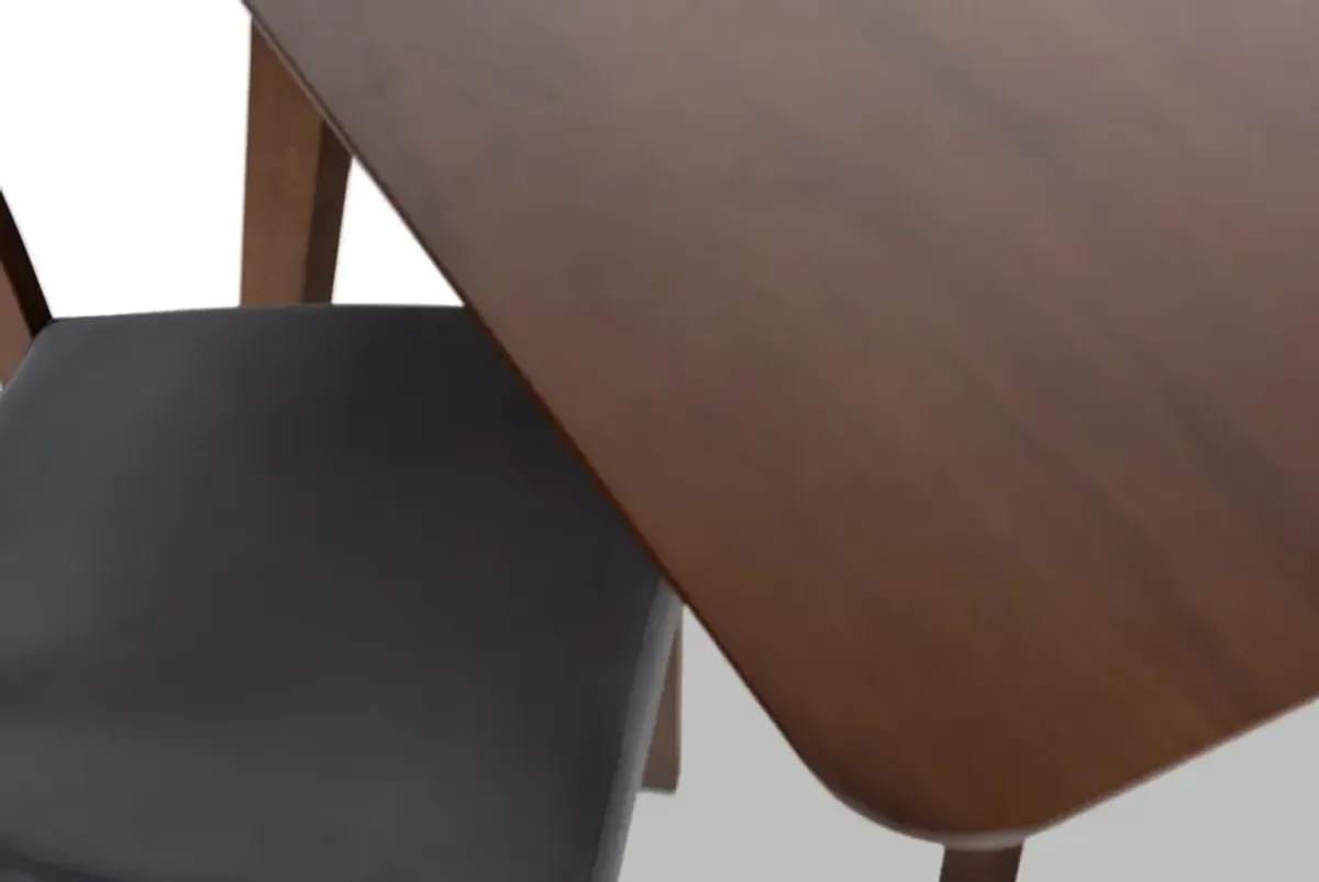 Ireland Extension Table With 4 Chairs - Walnut