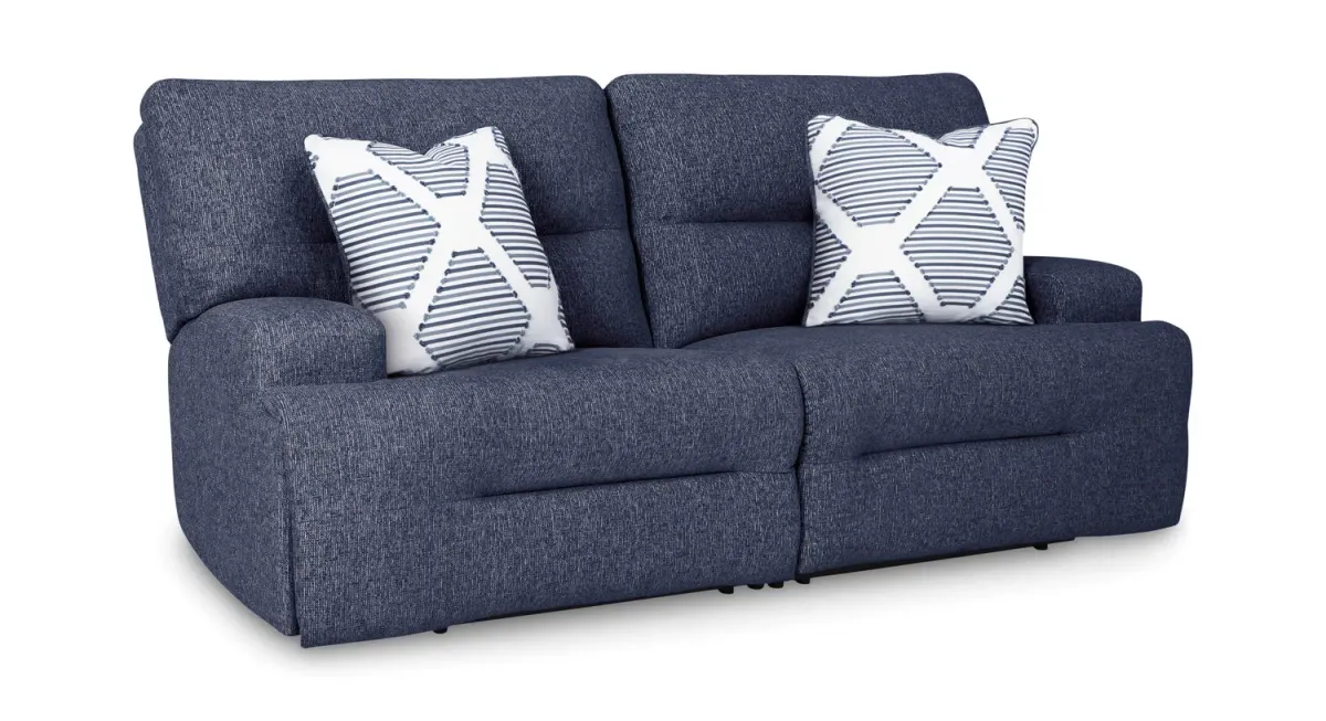 Phelps 2 Piece Power Reclining Sofa - Navy