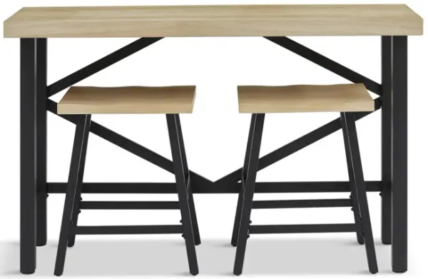 Sierra Sofa Bar Table And 2 Stools - Natural