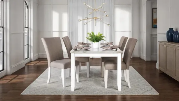 Salvadore Dining Table With 4 Dining Chairs