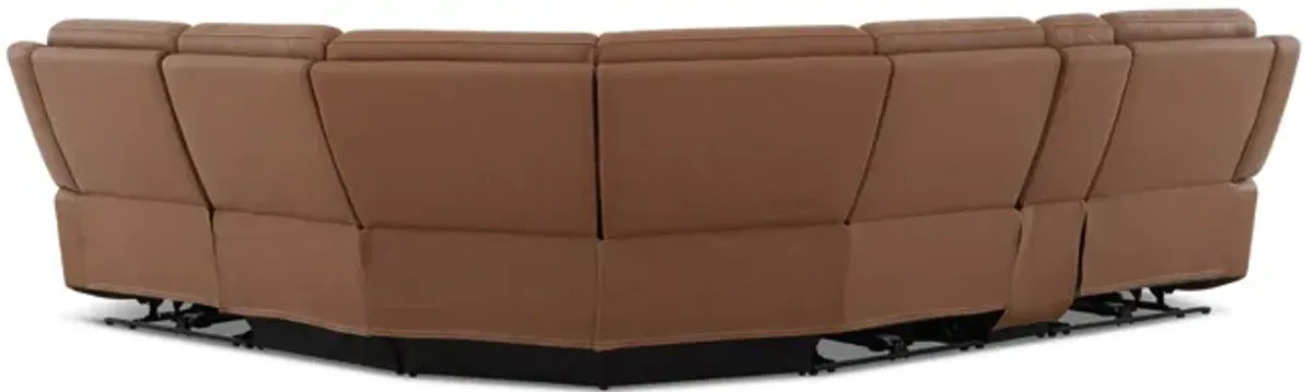 Jackie 6 Piece Leather Power Reclining Sectional