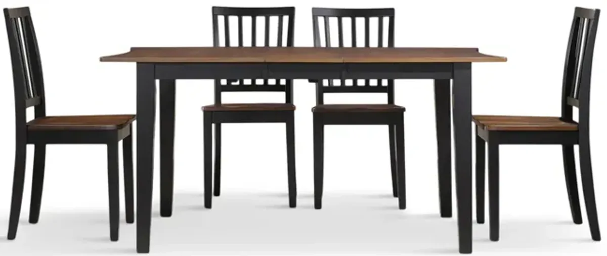 Oxbow Table And 4 Side Chairs