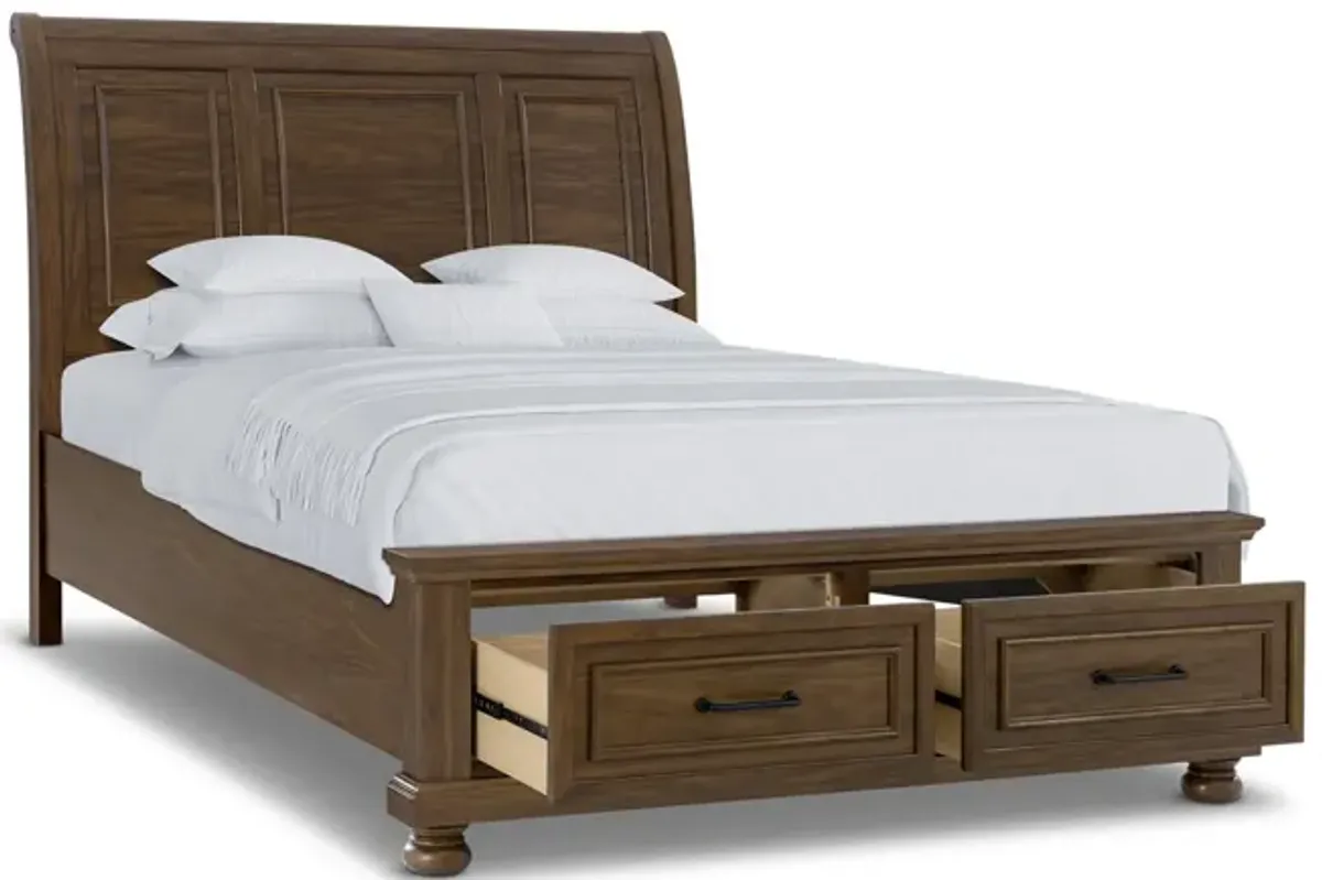 Bedford King Storage Bed - Brown